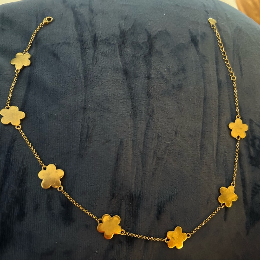 KEP Gold Flower Chain Necklace